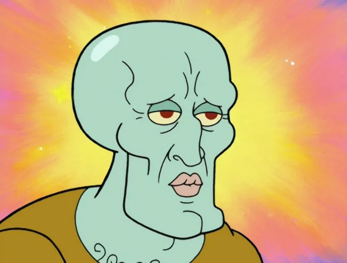 the two faces of squidward